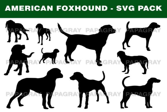 American Foxhound Dog Silhouette Pack: A Designer's Review