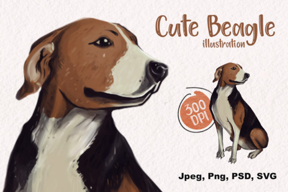 Beagle Dog Digital Drawing Realistic Review
