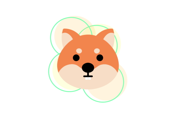Dog Colored Background Icon Arts