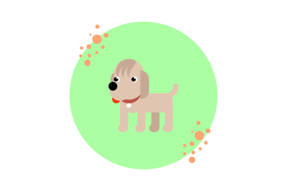 Dog Fun Icons Circle Bubbles Background Review