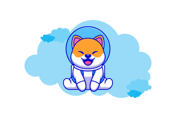 Dog Icons Blue Cloud Background: Embroidery Designer's Take