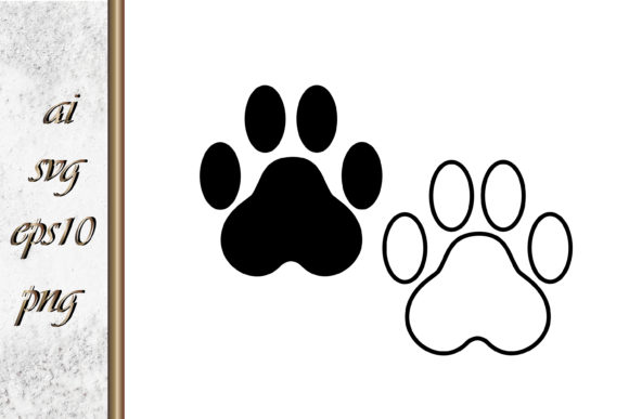 Dog Paw Print Stencil