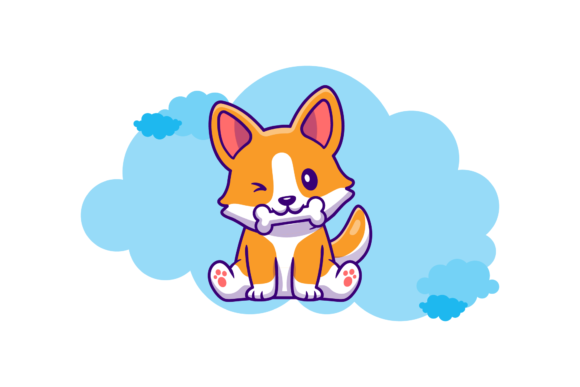 Dog Pet Blue Cloud Background Reviewed for Real Embroidery Use