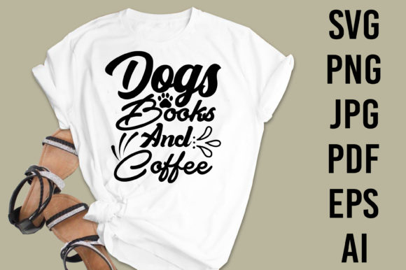 Dog T-shirt Design: Dogs Book Coffee Review